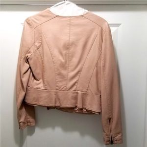 Leather pink jacket